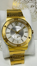  Shop Authentic Versace Greca Silver Dial Gold Steel Strap Watch for Men - VEVI00520 - Luxxuri