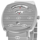  Shop Authentic Gucci Grip Quartz Silver Dial Silver Steel Strap Watch For Women - YA157401 - Luxxuri