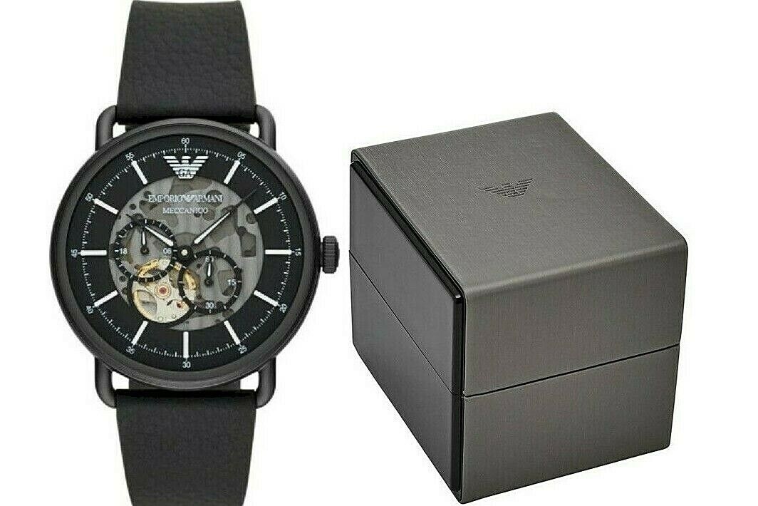  Shop Authentic Emporio Armani Aviator Chronograph Black Dial Black Leather Strap Watch For Men - AR60028 - Luxxuri
