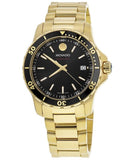  Shop Authentic Movado Series 800 Black Dial Gold Steel Strap Watch For Men - 2600145 - Luxxuri