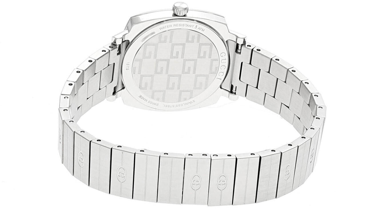  Shop Authentic Gucci Grip Quartz Silver Dial Silver Steel Strap Watch For Men - YA157501 - Luxxuri