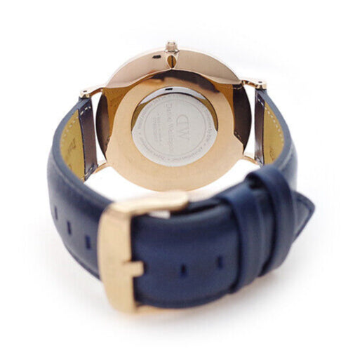  Shop Authentic Daniel Wellington Classic Somerset White Dial Blue Leather Strap Watch For Men - DW00100121 - Luxxuri