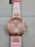 Shop Authentic Guess Frontier Diamonds Rose Gold Dial Pink Rubber Strap Watch For Women - W1160L5 - Luxxuri