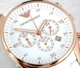  Shop Authentic Emporio Armani Sportivo White Dial White Rubber Strap Watch For Men - AR5919 - Luxxuri