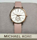  Shop Authentic Michael Kors Petite Portia Silver Dial Pink Rubber Strap Watch For Women - MK2735 - Luxxuri