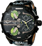  Shop Authentic Diesel Big Daddy Chronograph Black Dial Black Leather Strap Watch For Men - DZ7311 - Luxxuri