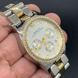  Shop Authentic Marc Jacobs Henry Chronograph Silver Dial Two Tone Steel Strap Watch for Women - MBM3197 - Luxxuri