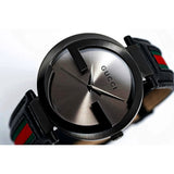  Shop Authentic Gucci Interlocking G XL Black Dial Red & Green Leather Strap Watch For Men - YA133206 - Luxxuri
