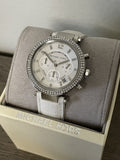  Shop Authentic Michael Kors Parker White Dial White Leather Strap Watch for Women - MK2277 - Luxxuri
