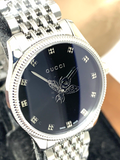  Shop Authentic Gucci G Timeless Quartz Black Dial Silver Steel Strap Watch For Women - YA1265020 - Luxxuri