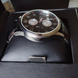  Shop Authentic Hugo Boss Aeroliner Black Dial Black Leather Strap Watch for Men - 1512631 - Luxxuri