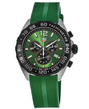  Shop Authentic Tag Heuer Formula 1 Chronograph Green Dial Green Rubber Strap Watch for Men - CAZ101AP.FT8056 - Luxxuri
