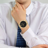  Shop Authentic Emporio Armani Classic Chronograph Black Dial Gold Steel Strap Watch For Men - AR1893 - Luxxuri