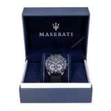  Shop Authentic Maserati Traguardo Chronograph Black Dial Black Mesh Bracelet Watch For Men - R8873612031 - Luxxuri