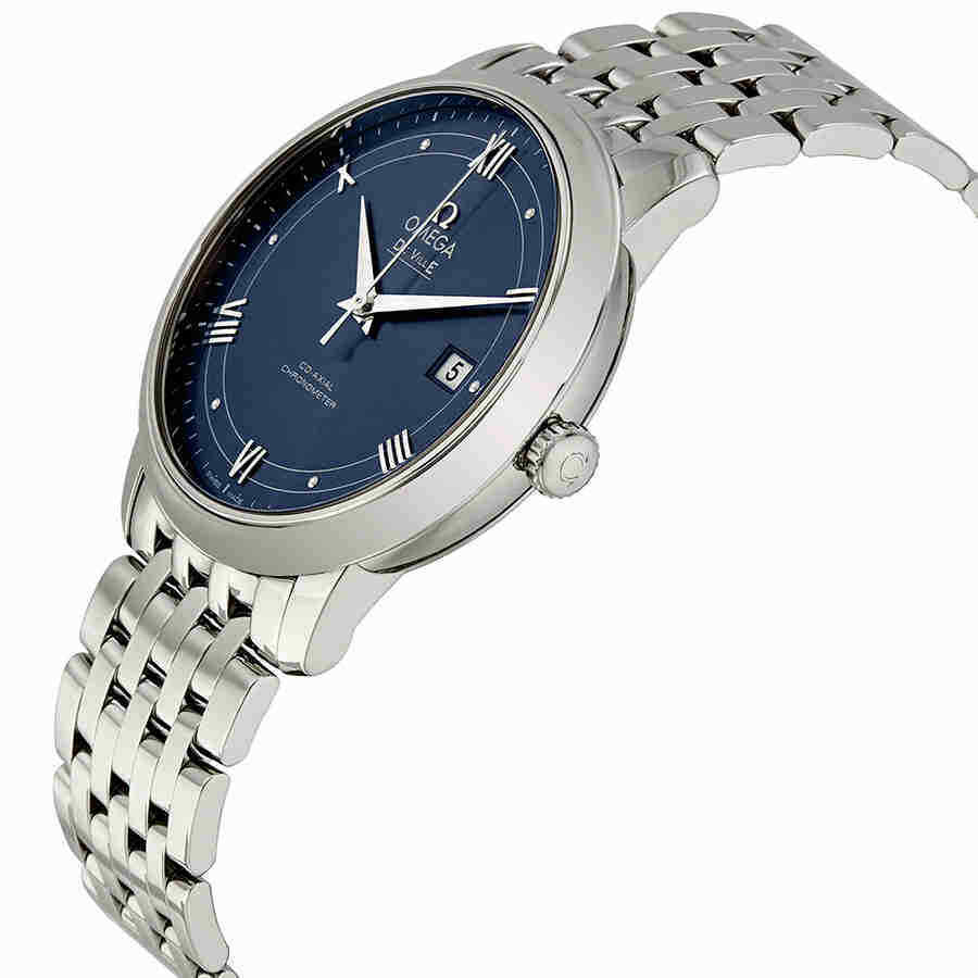  Shop Authentic Omega De Ville Prestige Co-Axial Blue Dial Silver Steel Strap Watch for Men - 424.10.40.20.03.002 - Luxxuri
