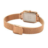  Shop Authentic Daniel Wellington Quadro Melrose White Dial Gold Mesh Strap Watch For Women - DW00100431 - Luxxuri
