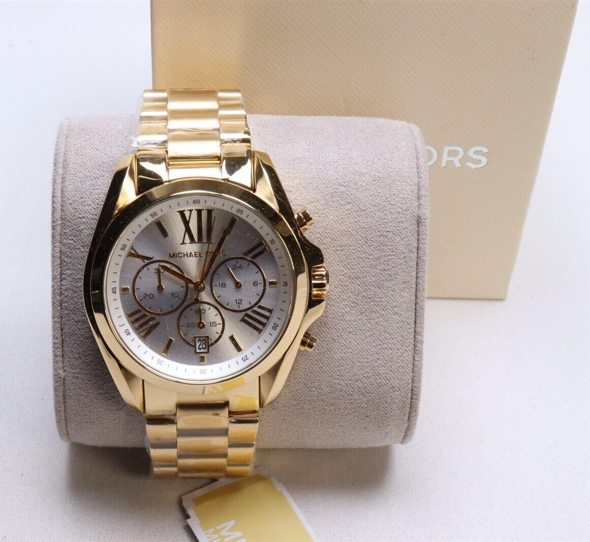  Shop Authentic Michael Kors Bradshaw Chronograph White Dial Gold Steel Strap Watch For Women - MK6266 - Luxxuri