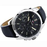  Shop Authentic Tommy Hilfiger Decker Black Dial Black Leather Strap Watch for Men - 1791563 - Luxxuri