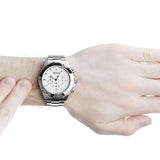  Shop Authentic Hugo Boss Ikon Chronograph White Dial Silver Steel Strap Watch for Men - 1512962 - Luxxuri