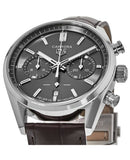  Shop Authentic Tag Heuer Carrera Chronograph Grey Dial Brown Leather Strap Watch for Men - CBN2012.FC6483 - Luxxuri