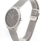  Shop Authentic Calvin Klein Minimal Grey Dial Silver Mesh Bracelet Watch for Men - K3M22124 - Luxxuri