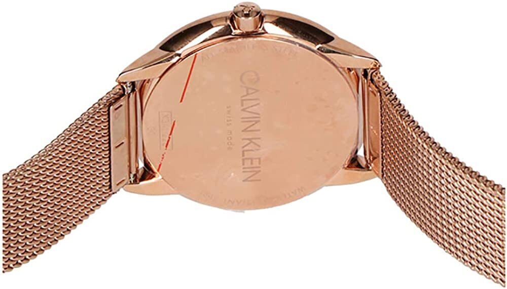  Shop Authentic Calvin Klein Minimal Black Dial Rose Gold Mesh Bracelet Watch for Women - K3M2262Y - Luxxuri