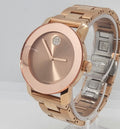 Movado Bold Rose Gold Dial Rose Gold Steel Strap Watch for Women - 3600086