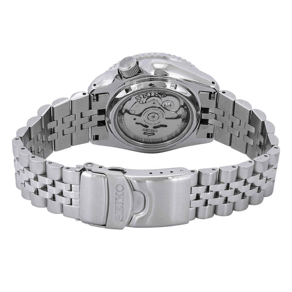  Shop Authentic Seiko 5 Sports GMT Automatic Orange Dial Silver Steel Strap Watch For Men - SSK005K1 - Luxxuri