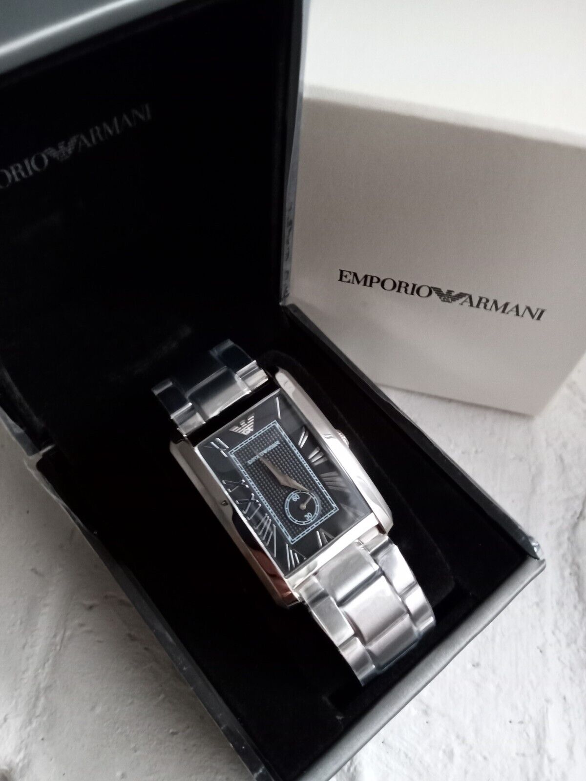  Shop Authentic Emporio Armani Classic Analog Black Dial Silver Steel Strap Watch For Men - AR1608 - Luxxuri