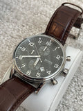  Shop Authentic Hugo Boss Aeroliner Chronograph Quartz Grey Dial Brown Leather Strap Watch For Men - HB1512570 - Luxxuri