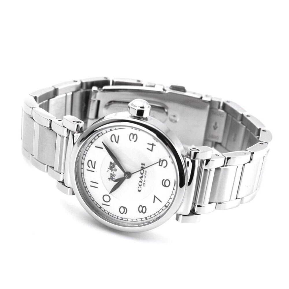 Coach Madison White Dial Silver Steel Strap Watch for Women - 14502394