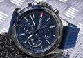  Shop Authentic Tommy Hilfiger Bank Blue Dial Blue Rubber Strap Watch for Men - 1791721 - Luxxuri