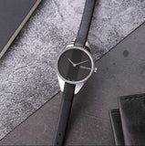  Shop Authentic Calvin Klein Rebel Black Grey Dial Black Leather Strap Watch for Women - K8P231C1 - Luxxuri