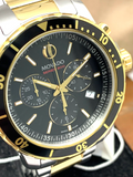  Shop Authentic Movado Series 800 Chronograph Black Dial Two Tone Steel Strap Watch For Men - 2600146 - Luxxuri