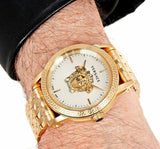  Shop Authentic Versace Palazzo Empire White Dial Gold Steel Strap Watch for Men - VERD00318 - Luxxuri