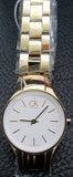  Shop Authentic Calvin Klein Simplicity White Dial Gold Steel Strap Watch for Women - K4323212 - Luxxuri