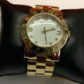  Shop Authentic Marc Jacobs Amy White Dial Gold Steel Strap Watch for Women - MBM3056 - Luxxuri
