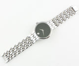  Shop Authentic Movado Veturi Quartz Black Dial Silver Steel Strap Watch for Women - 0606338 - Luxxuri