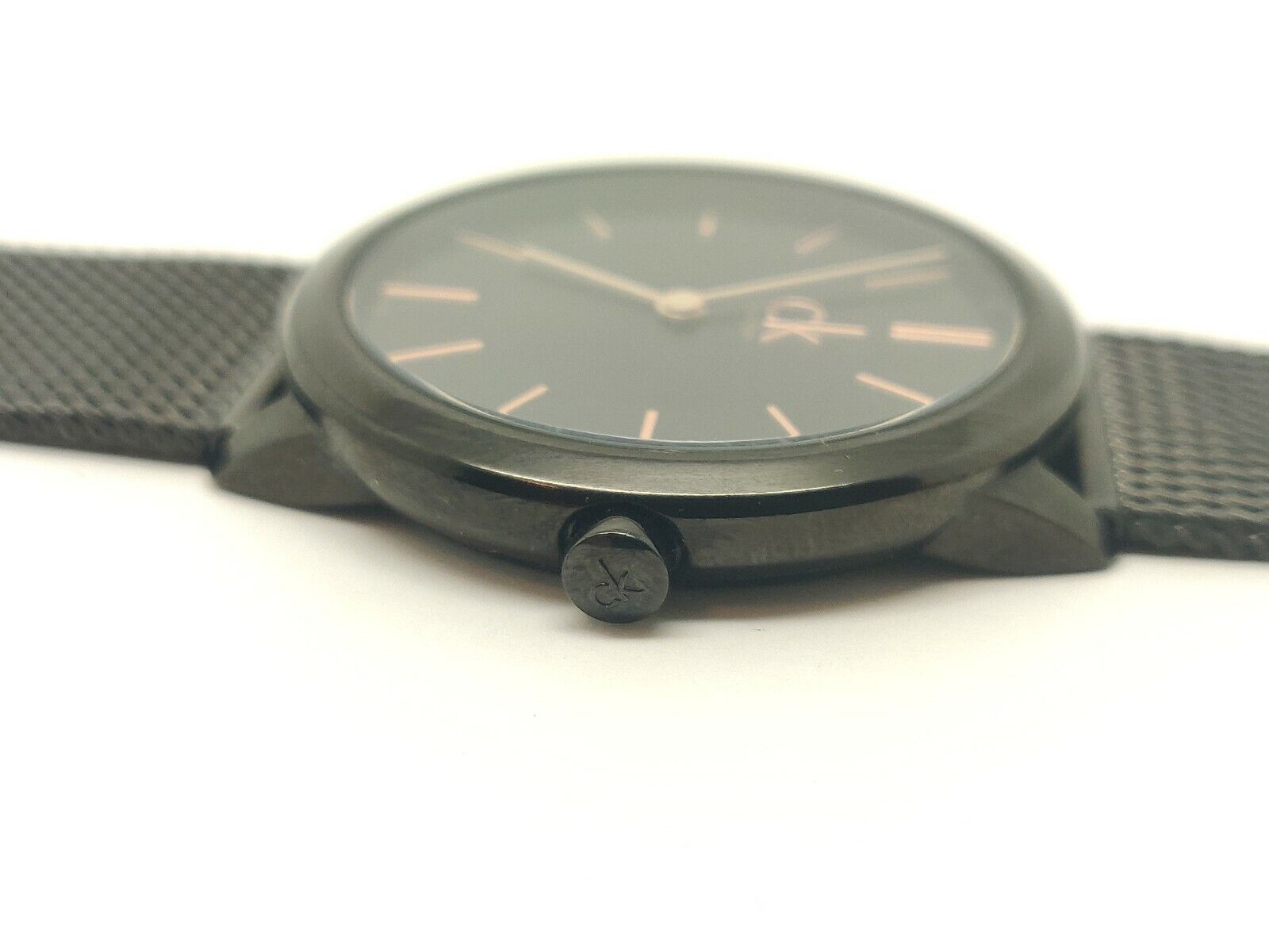 Shop Authentic Calvin Klein Minimal Black Dial Black Mesh Bracelet Watch for Women - K3M22421 - Luxxuri