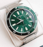 Shop Authentic Citizen Eco Drive Vintage Green Dial Silver Steel Strap Watch For Men - AW1598-70X - Luxxuri
