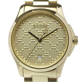  Shop Authentic Gucci G Timeless Gold Dial Gold Steel Strap Watch For Women - YA126553 - Luxxuri