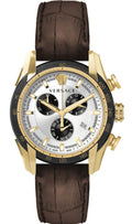  Shop Authentic Versace V-Ray Chronograph Quartz White Dial Brown Leather Strap Watch For Men - VE2I00221 - Luxxuri