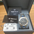  Shop Authentic Tag Heuer Aquaracer Chronograph Black Dial Silver Steel Strap Watch for Men - CAY1110.BA0927 - Luxxuri