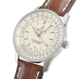  Shop Authentic Breitling Navitimer Automatic 41 White Dial Brown Leather Strap Watch for Men - A17326211G1P2 - Luxxuri