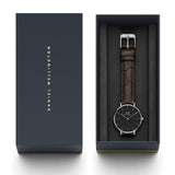  Shop Authentic Daniel Wellington Classic Petite York Black Dial Brown Leather Strap Watch For Women - DW00100238 - Luxxuri