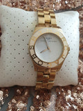  Shop Authentic Marc Jacobs Blade White Dial Gold Steel Strap Watch for Women - MBM3050 - Luxxuri
