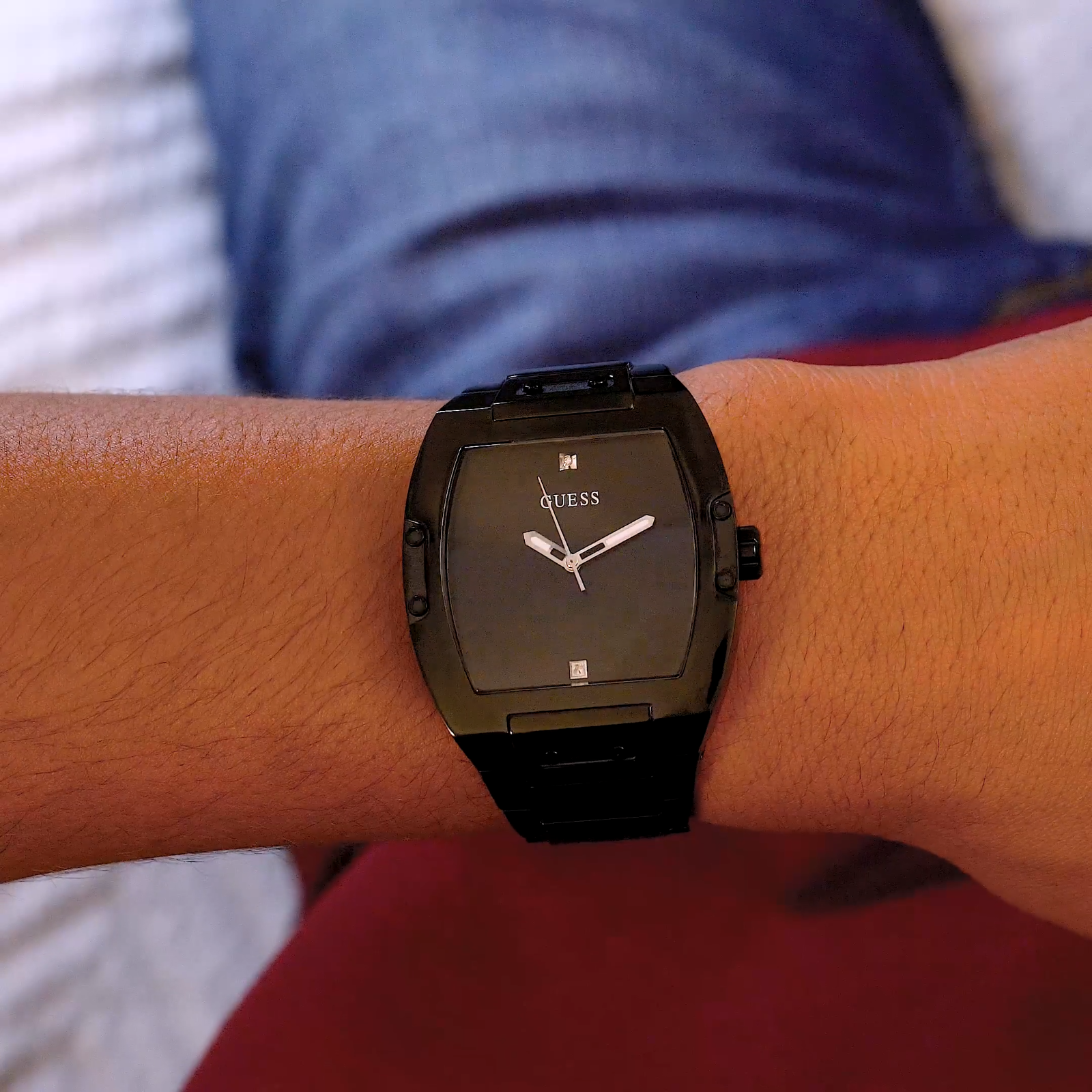  Shop Authentic Guess Trend Black Dial Black Steel Strap Watch for Men - GW0387G3 - Luxxuri