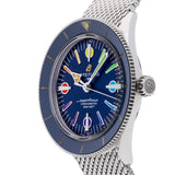  Shop Authentic Breitling Superocean Heritage '57 Special Edition II Blue Dial Silver Mesh Bracelet Watch for Men - A103702A1C1A1 - Luxxuri