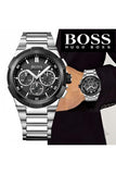  Shop Authentic Hugo Boss Supernova Chronograph Black Dial Silver Steel Strap Watch for Men - 1513359 - Luxxuri