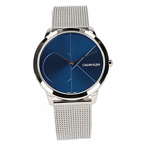  Shop Authentic Calvin Klein Minimal Blue Dial Silver Mesh Bracelet Watch for Men - K3M2112N - Luxxuri